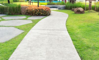Concrete sidewalks improve the visual appeal of any area, and can also increase property values
